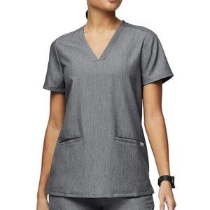 Figs Women's Graphite Casma™ - Three-Pocket Scrub Top - M / Graphite